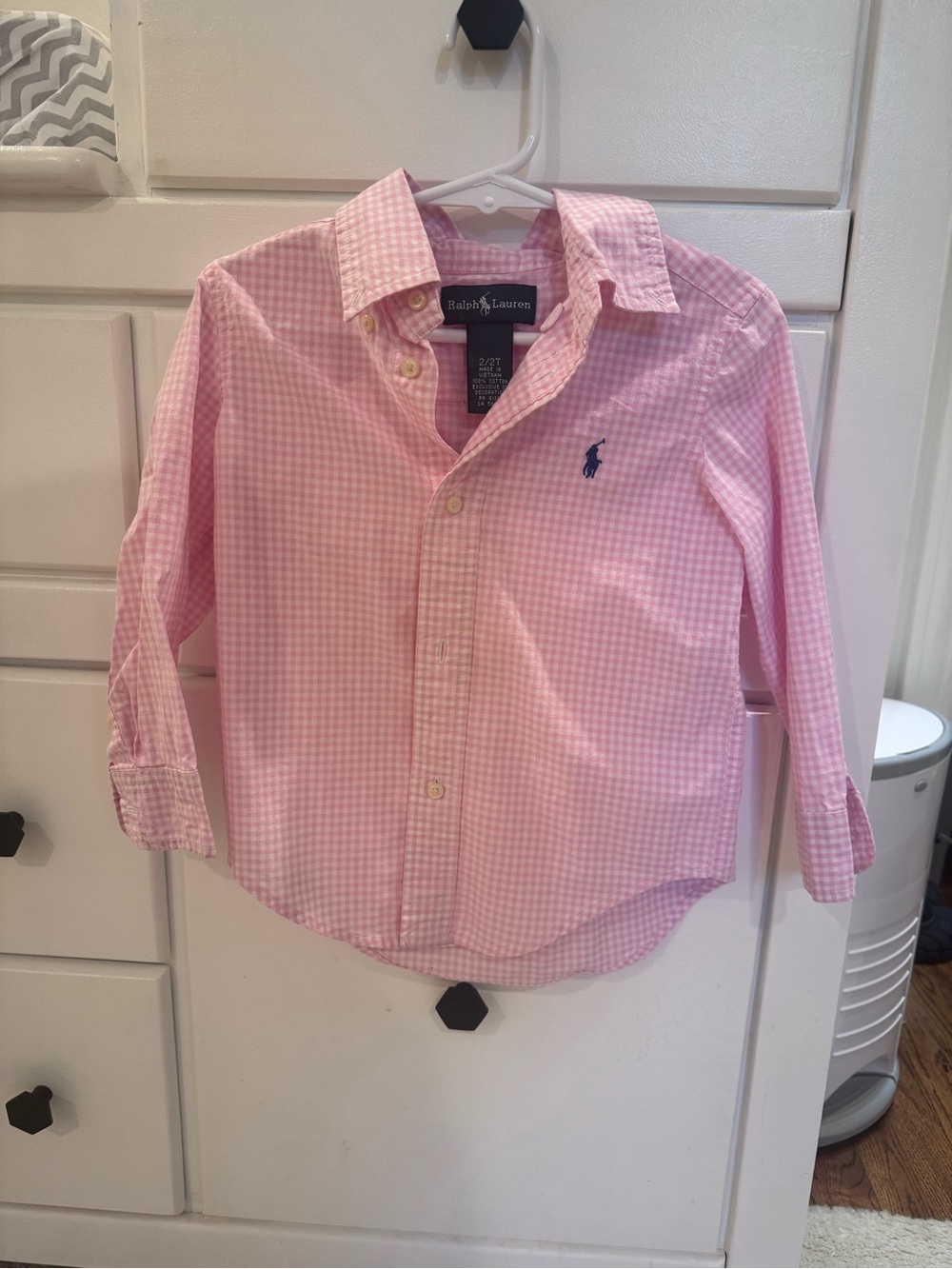 Ralph Lauren Pink Gingham Button-Down Shirt